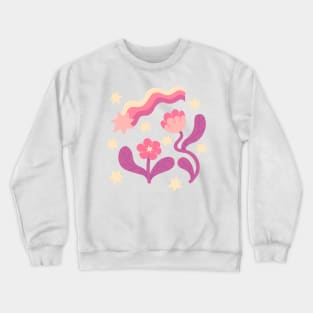 Flowers and Stars Crewneck Sweatshirt